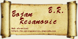 Bojan Resanović vizit kartica
